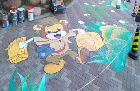 都安夏季画地面彩绘会遇到的问题