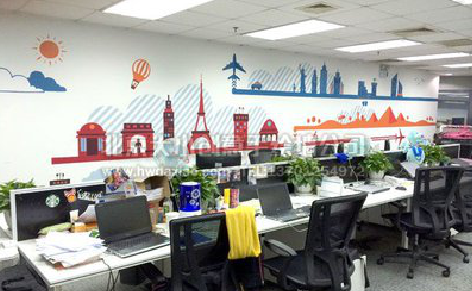 都安教你设计办公室墙绘的方法。